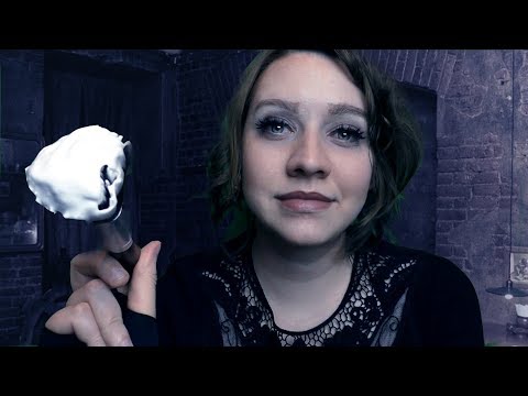 ASMR - Mrs. Lovett (Sweeny Todd) gives you a shave! (personal attention, rp, rain sounds)