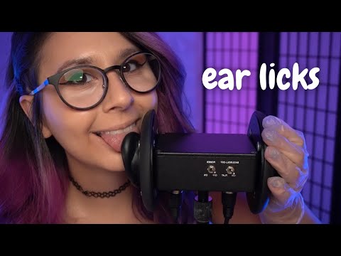 Most Tingly Ear Licking ASMR 👅 + Latex Glove Sounds to Distract you from your Anxiety