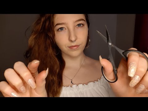 ASMR plucking & snipping for over-thinkers | whisper ramble, hand movements & crystal tapping