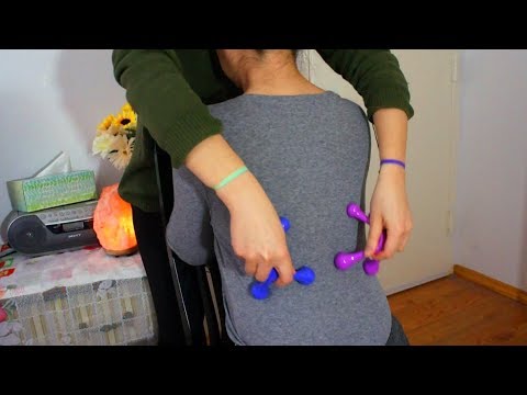 ASMR THE SMOOTHEST BACK RUB w. $1 Back Massage Tools Over a Shirt (THIS GAVE HER REAL TIINGLES)!! 😵