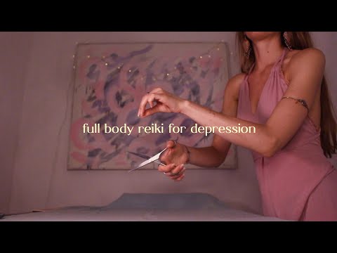 full body ASMR REIKI for depression | cutting cords, chakra balancing, energy healing & cleansing