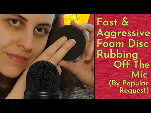 ASMR Fast & Aggressive Foam Disc Rubbing (Off The Mic) - By Popular Request, No Talking, Loopable