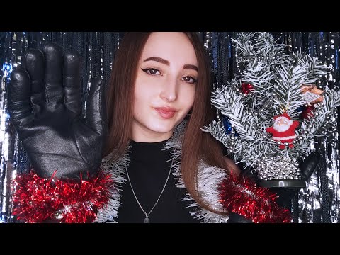 ASMR Christmas Tingles & Triggers | Leather Gloves | No Talking