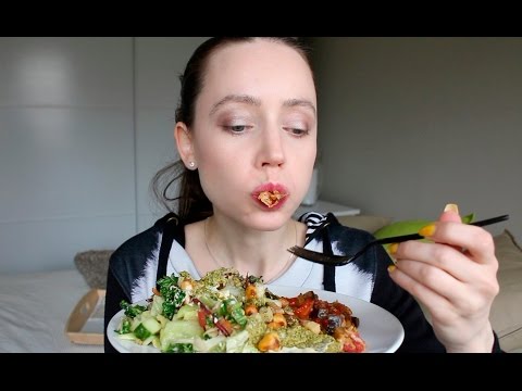 ASMR Eating Sounds | Vegetable Gratin & Pasta Salad