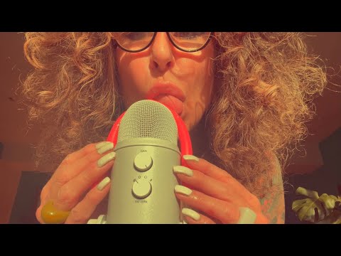 ASMR sticky, wet mouth sounds - lipgloss, pacifier and stuff