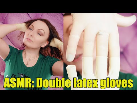 ASMR: Double latex gloves sounding and close-ups