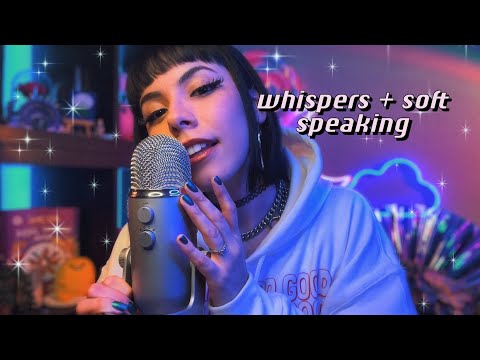 ASMR back and forth from whispers to soft speaking 💭🌙💤