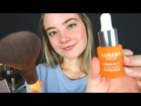 ASMR MAKE UP ARTIST ROELPLAY! Brushing Sounds, Tapping, Hand Movements, Whispering