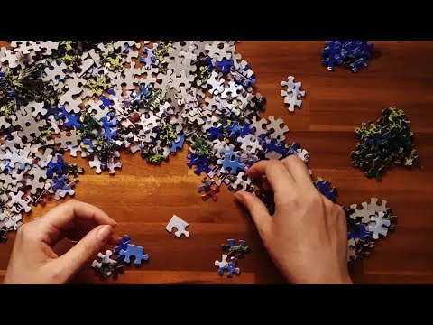 ASMR Sorting, Jigsaw Puzzle Pieces Roleplay (with Turning and Handling)  *Whisper*