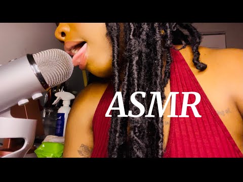 ASMR Mic Licking & Hand Movements (LOTS OF MOUTH SOUNDS) | Part 2