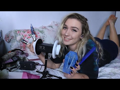 ASMR with random objects in my room (whispering, tapping)