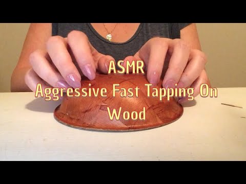ASMR Aggressive Fast Tapping And Scratching On Wood