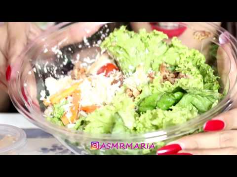 Chicken Caesar Salad | Eating Sounds ASMR