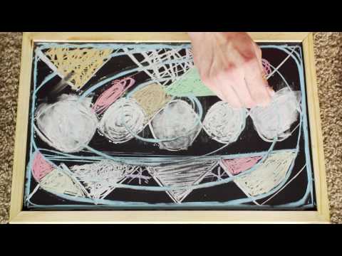 ASMR - Doodling with chalk + scratching and rubbing