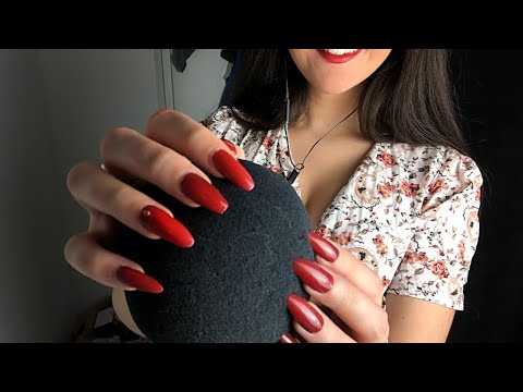 ASMR PERFECT BACKROUND ASMR FOR SLEEP, STUDYING / 30+ MINS OF SLOW MIC SCRATCHING W/ LONG NAILS