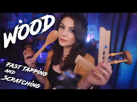 ASMR Wood Sounds, Fast Tapping and Scratching 💎 No Talking, Zoom H8