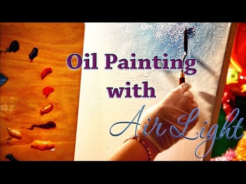 Картина маслом Зимний пейзаж - АСМР рисование / ASMR drawing