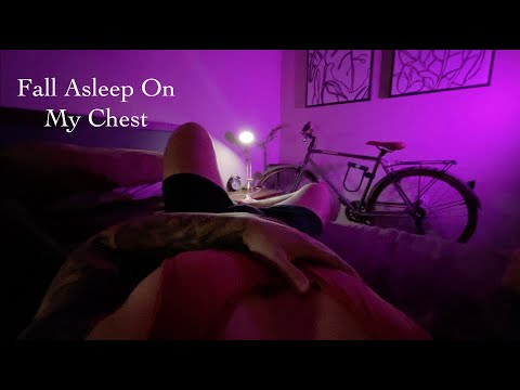 ASMR Fall Asleep On My Chest - Flirty Boyfriend Cuddles and Kisses - Rain Sounds