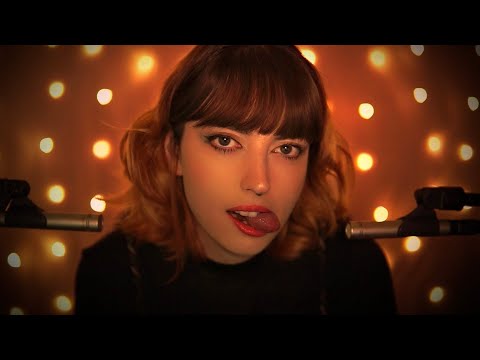 ASMR flutters with SUPER intense delay - mouth sounds w no talking