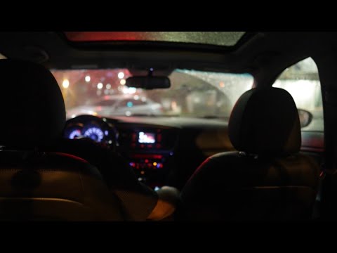 ASMR Rainy Night Drive (Some Talking)