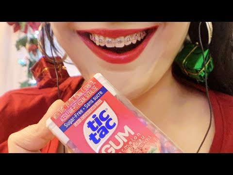 ASMR Gum Chewing & Whispering with Sugar Free Gum Sounds!