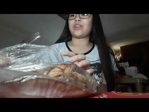 ASMR opening packages and eating A WHOLE chicken?