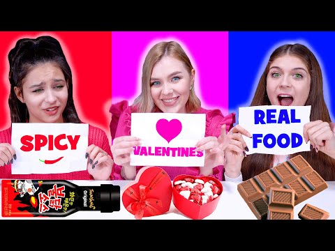 Real Food VS Spicy Food VS Valentine`s Food Challenge Mukbang