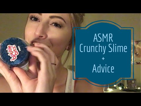 [ASMR] Crunchy Slime and School Advice (+whispering, tapping)