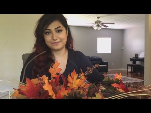 ASMR - English Soft Spoken - Failed attempt at making a fall wreath
