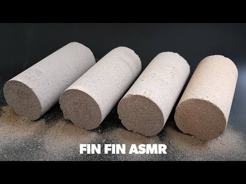 ASMR : Crumbling Cylinder Sanment in Water+Mixing #164