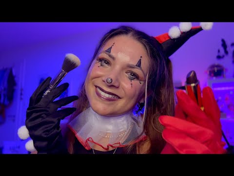 ASMR Doing Your Halloween Makeup but Fast and Soft - Personal Attention, German/Deutsch