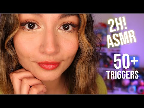 ASMR 50+ Triggers For Intense Tingles & Sleep (2 HOURS, Tapping, Mic Scratching, Brushing & more!)