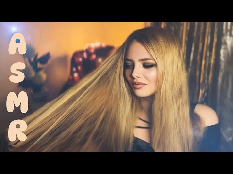 ASMR Сombing My Long Tangled Hair With Big Brush In Satin Gloves