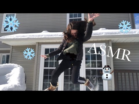 ASMR PLAYING IN THE SNOW