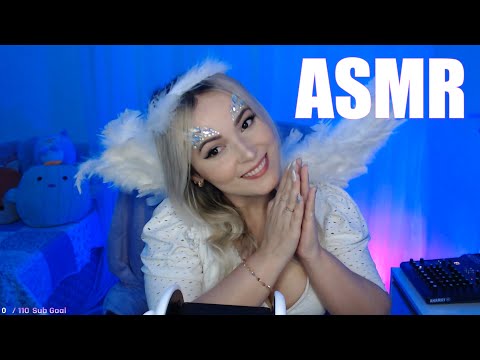 ASMR - Welcome to Heaven - Heartbeat, Kissing, Ear Licking, Face Brushing - Angel Roleplay