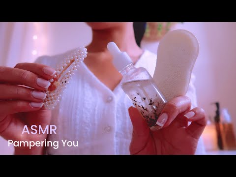 ASMR POV Sweet Pampering 🎀 Comforting Skincare, Hair Brushing, Accessories | Personal Attention