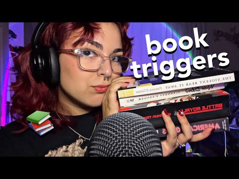 ASMR | book haul (tapping, scratching, mouth sounds)