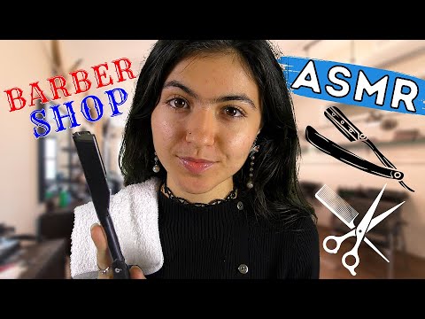 ASMR || shaving your beard (barber shop)