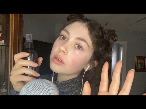 Trying ASMR for the second time :p (inaudible/unintelligible whispering) (wet mouth sounds) (rain)