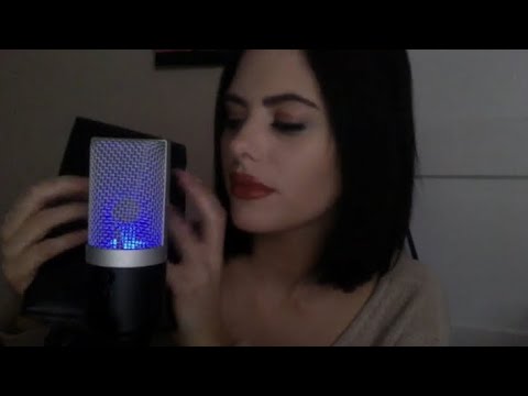 ASMR Tapping on Leather/Inaudible Whispering