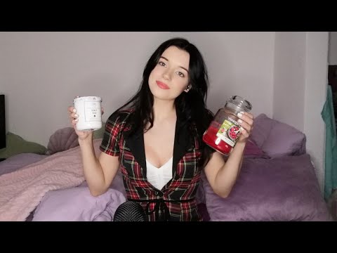 ASMR candle tapping and whispers