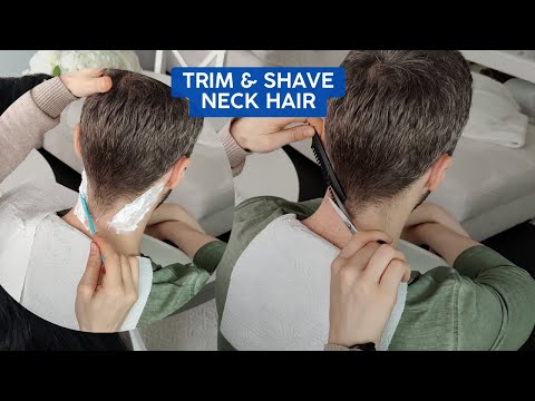 ASMR Trimming & Shaving The Hair On The Neck (Neckline Treatment)