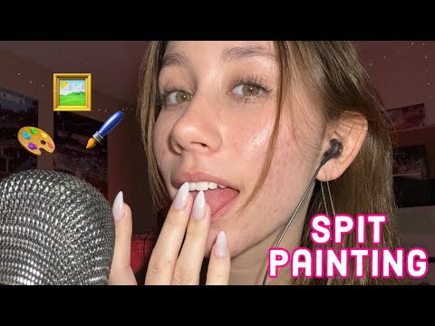ASMR | spit painting (wet mouth sounds) 🎨🖌️