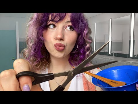 Asmr E-Girl Does Your Hair In The School Bathroom Roleplay ✂️ (part 2)