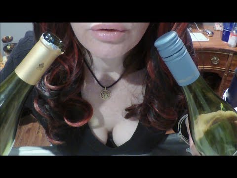 ASMR Going Through Empties.  Gum Chewing & Whispers. #14