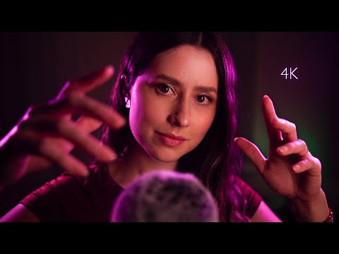4K ASMR ✨ Fall asleep with hand movements + triggers around the mic