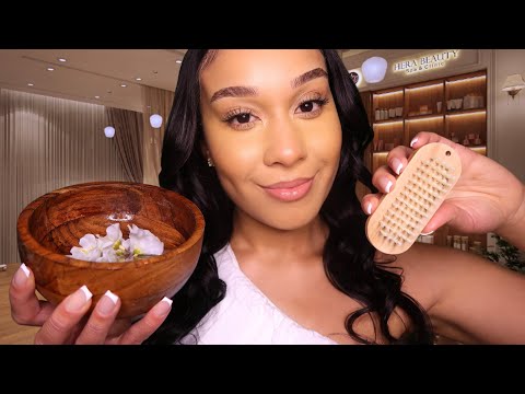ASMR Relaxing Spa Manicure Roleplay 🌿 With Massage and Spa Sounds |Soft Whispers & Real Sounds