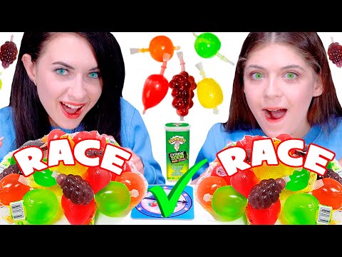 ASMR Jelly Fruits Game with Most Popular Candy Mukbang