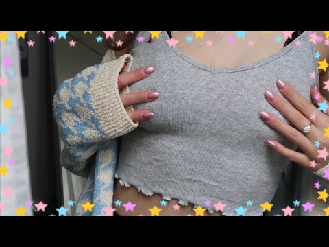 ASMR tingly try on haul ~ fabric scratching, shoe tapping (german/deutsch) | emily asmr