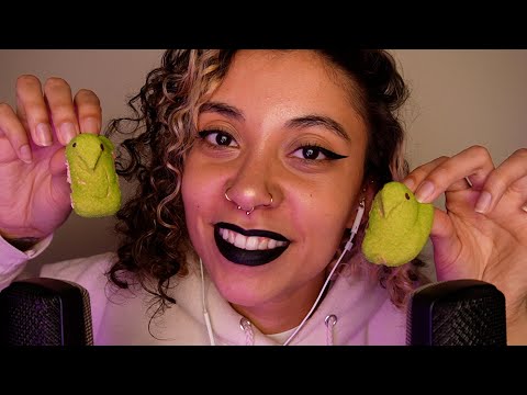 *SATISFYING MOUTH SOUNDS* Peeps Marshmallow Eating (so good, sour watermelon) ~ ASMR